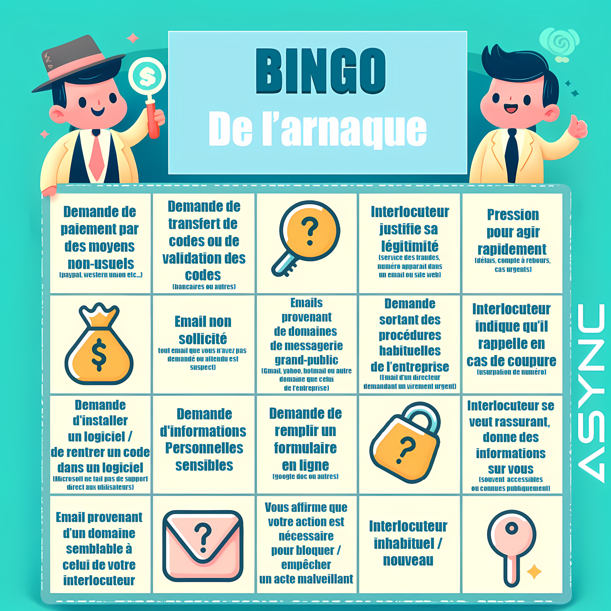 le bingo des arnaques de async